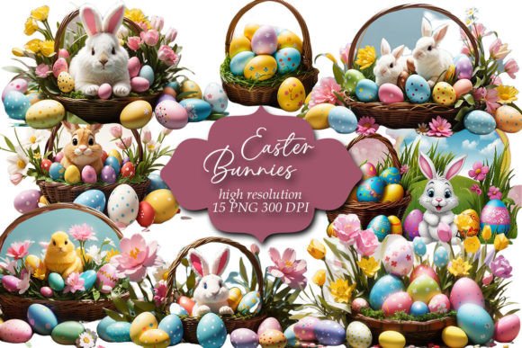 Download Easter Clipart, Easter Bunnies Clip Art - Premium Bundle