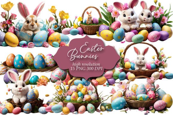Download Easter Clipart, Easter Bunnies Clip Art - Premium Bundle