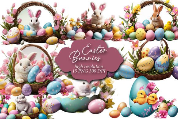 Download Easter Clipart, Easter Bunnies Clip Art - Premium Bundle