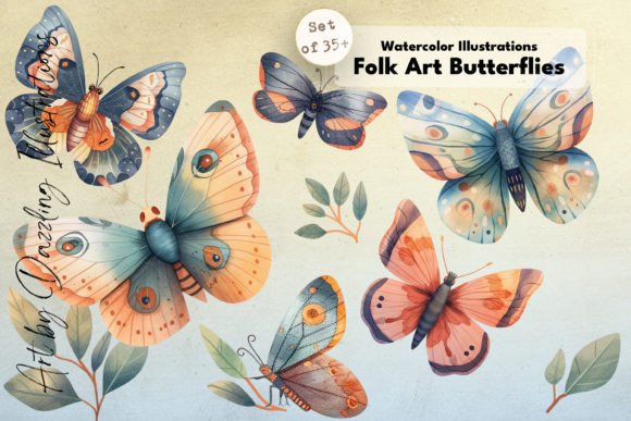 Download Whimsical Watercolor Butterflies - Watercolor butterflies Collection