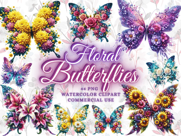 Download Watercolor Butterflies Floral Butterfly - Watercolor butterflies Collection